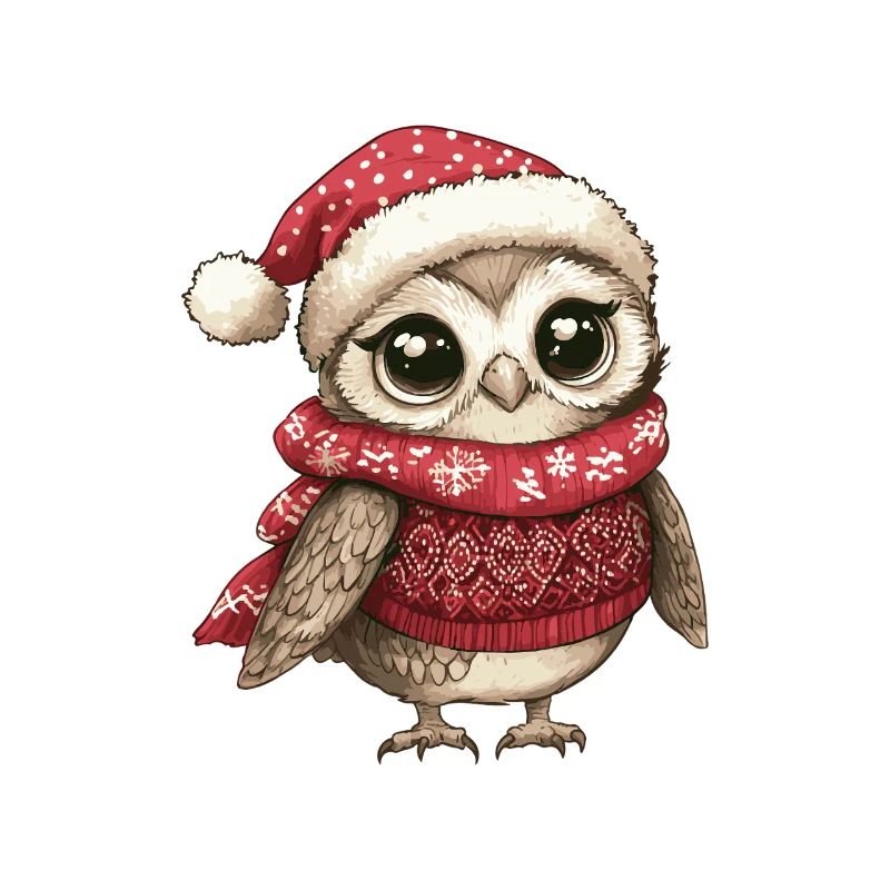 Eule Weihnachten