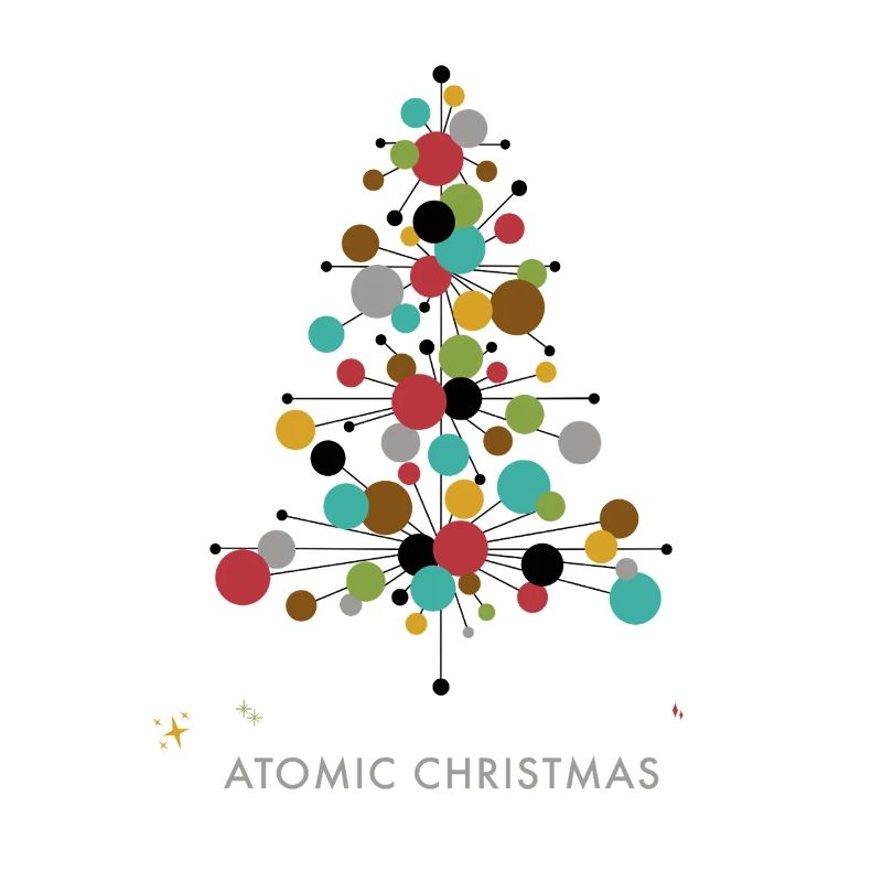 Noël atomique - Conception rétro d’arbre de Noël