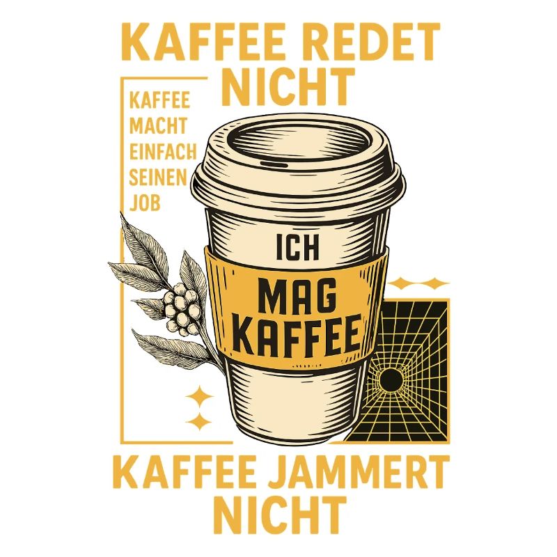 Kaffee Redet Nicht Retro Design