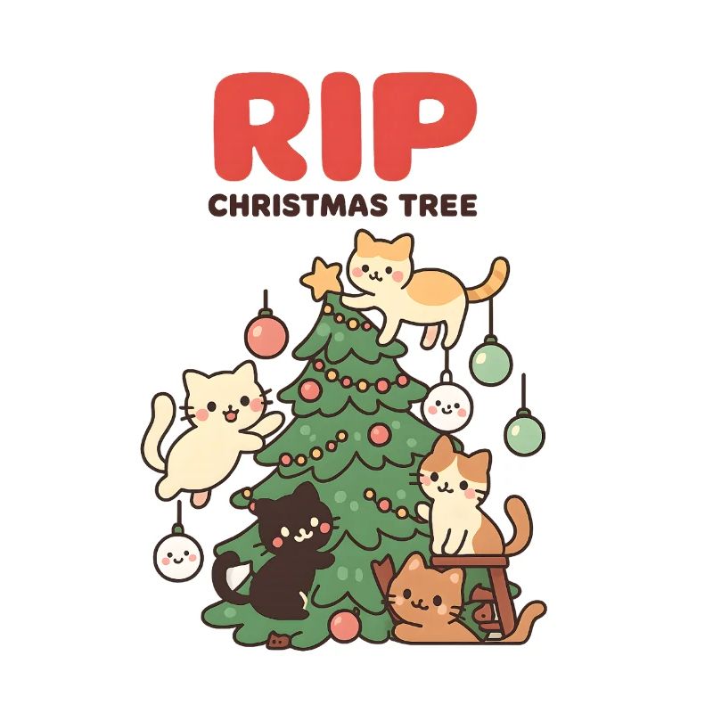 RIP Weihnachtskatzen Baum, Liebe Kätzchen