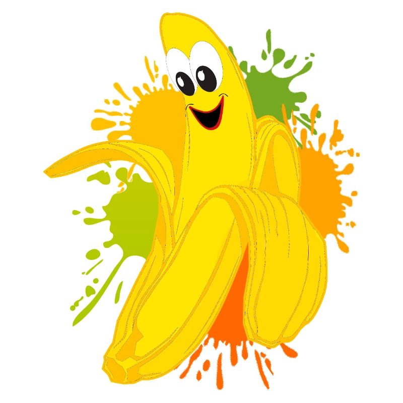 Fröhliche Bananen Farbexplosion