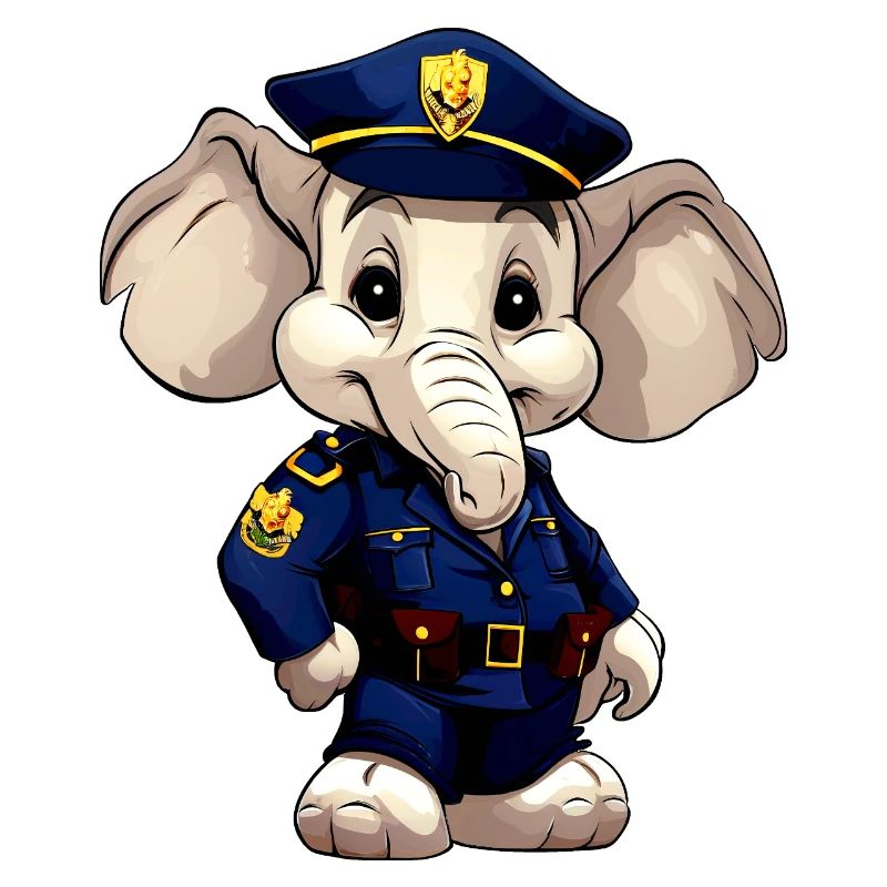 Elefant Polizei