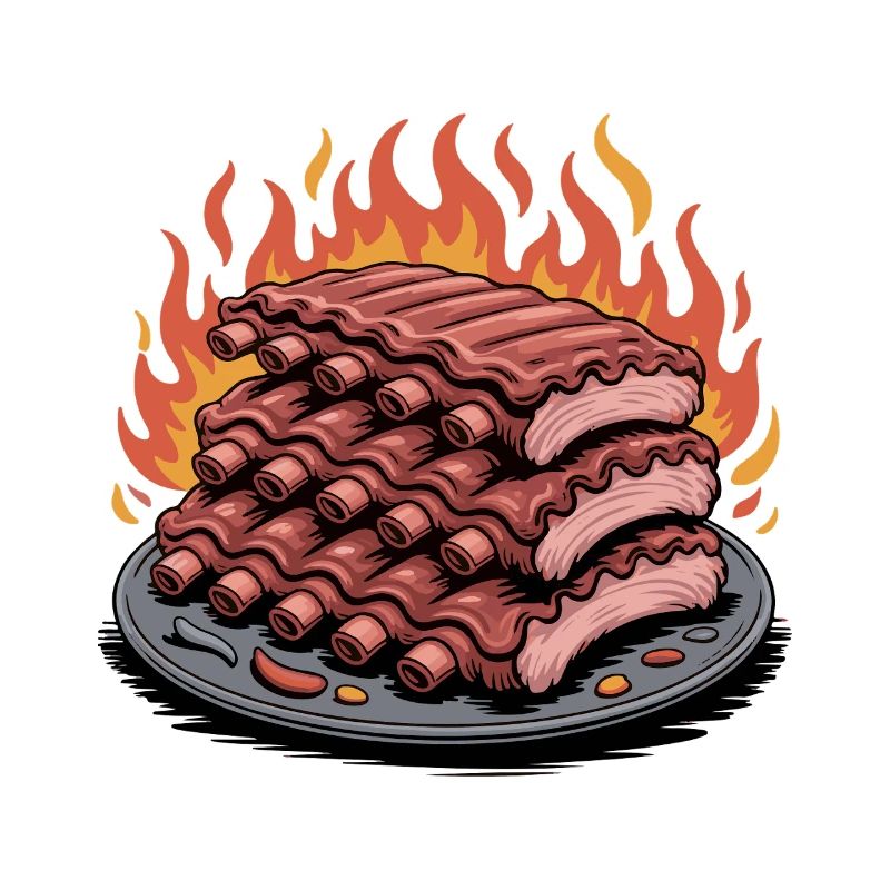 Feuergegrillte Rippchen Platte