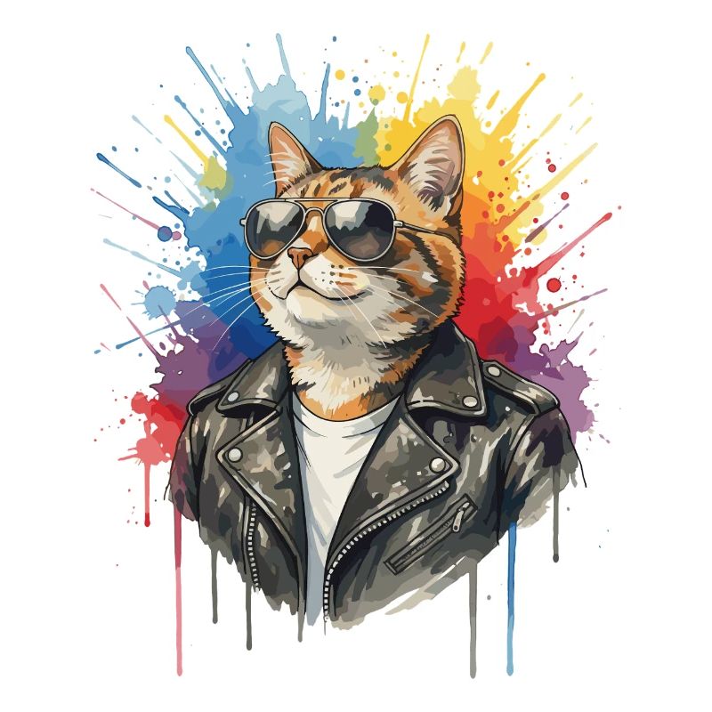 Chat avec des lunettes de soleil, Chat Cool
