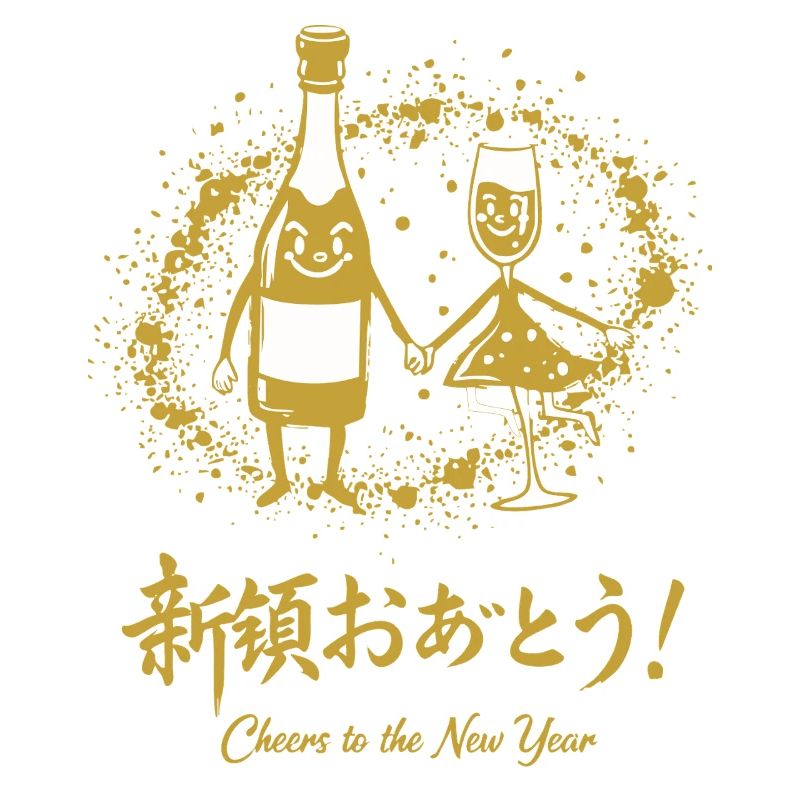 Prost auf den Neujahrsfeier-Spaß