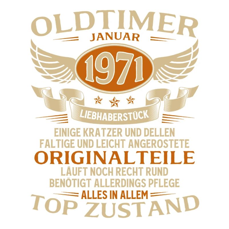 55. Geburtstag Geschenk Oldtimer Januar 1971