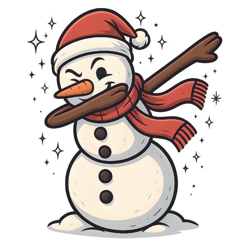 Dabbender Schneemann Dab Winter