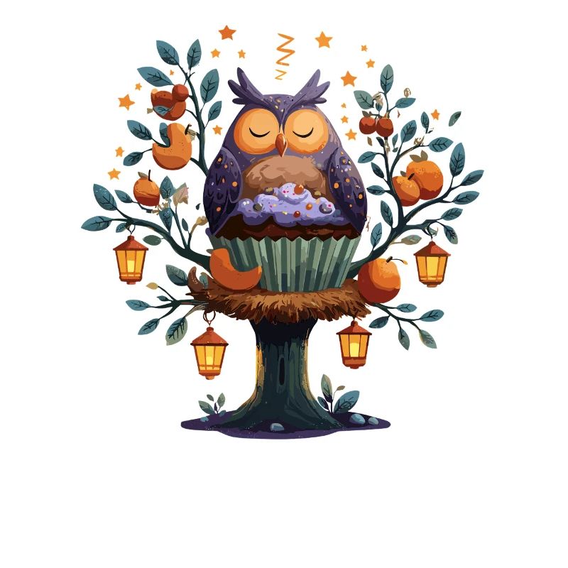 Owls Cake Tree Autumn Magic
