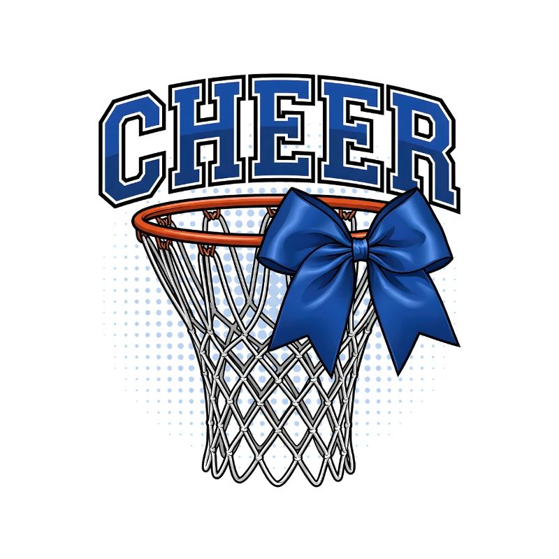 Cheer Hoop Blue Bow