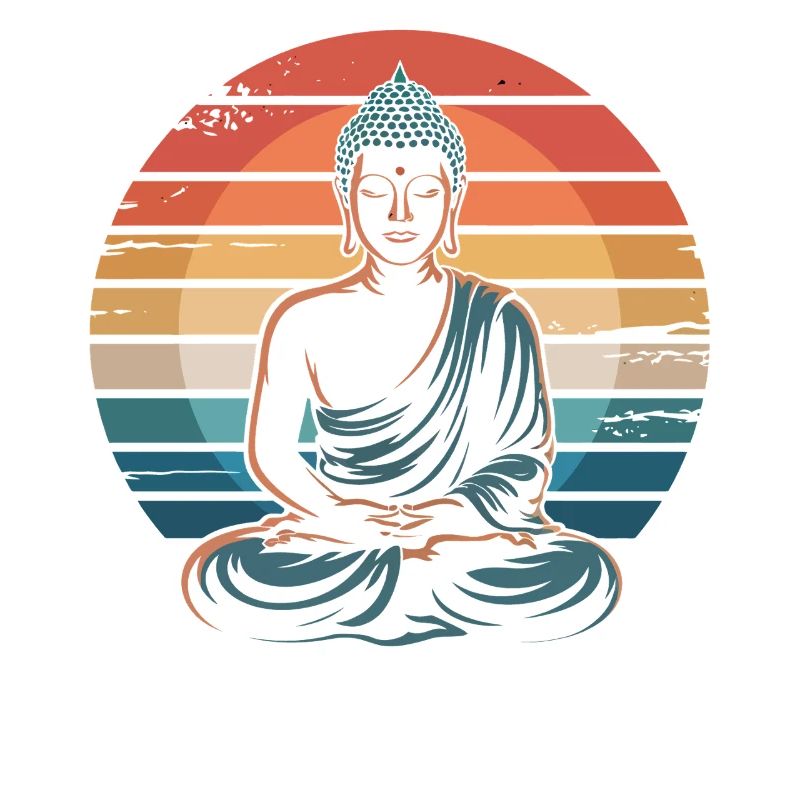 Buddha Sunset Retro