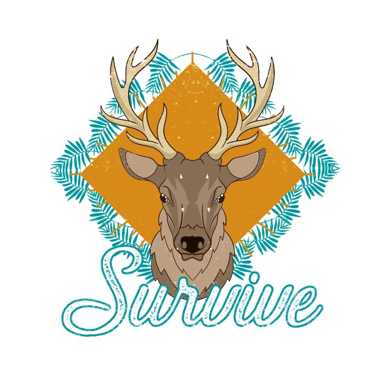 Survive the Wild Deer Emblem