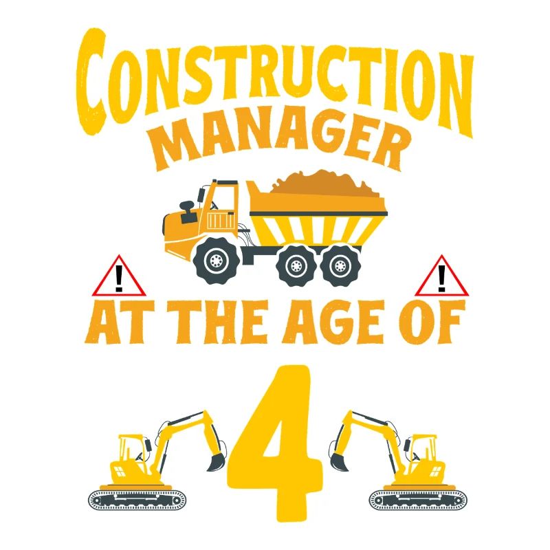 Fête de construction 4e anniversaire Camion de 4 ans