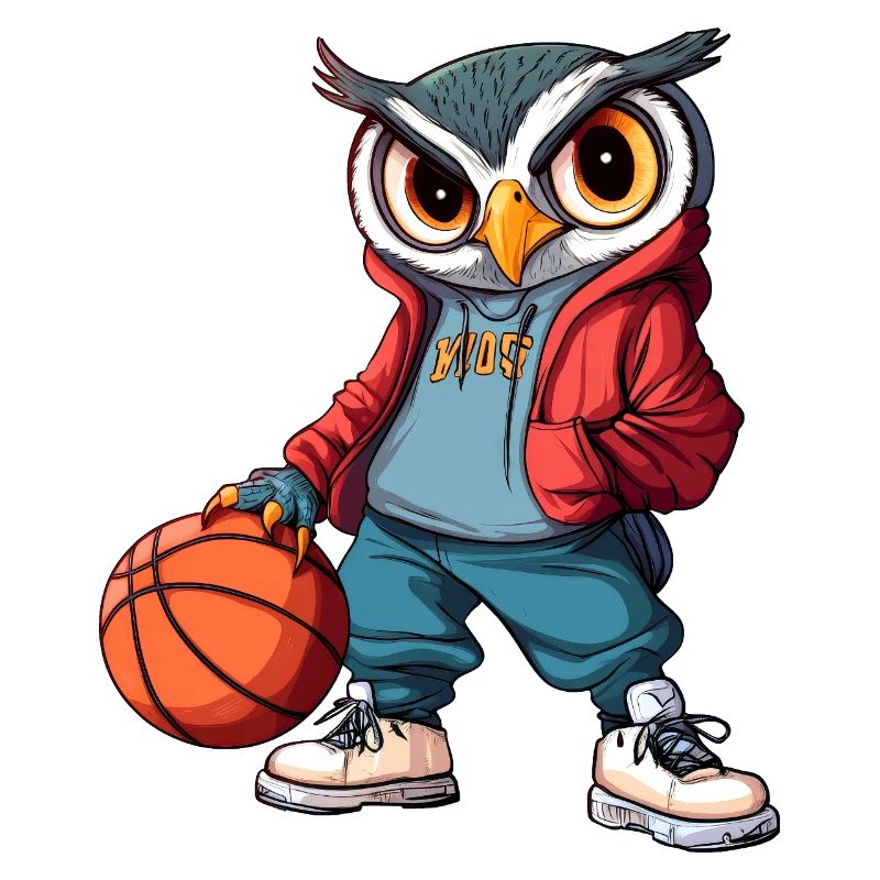 Eulen Basketball Vogel