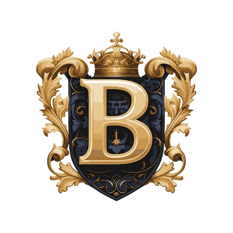 B Buchstabe Name Krone