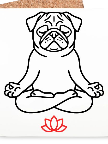 Mops Hund Zen Ausmalbild