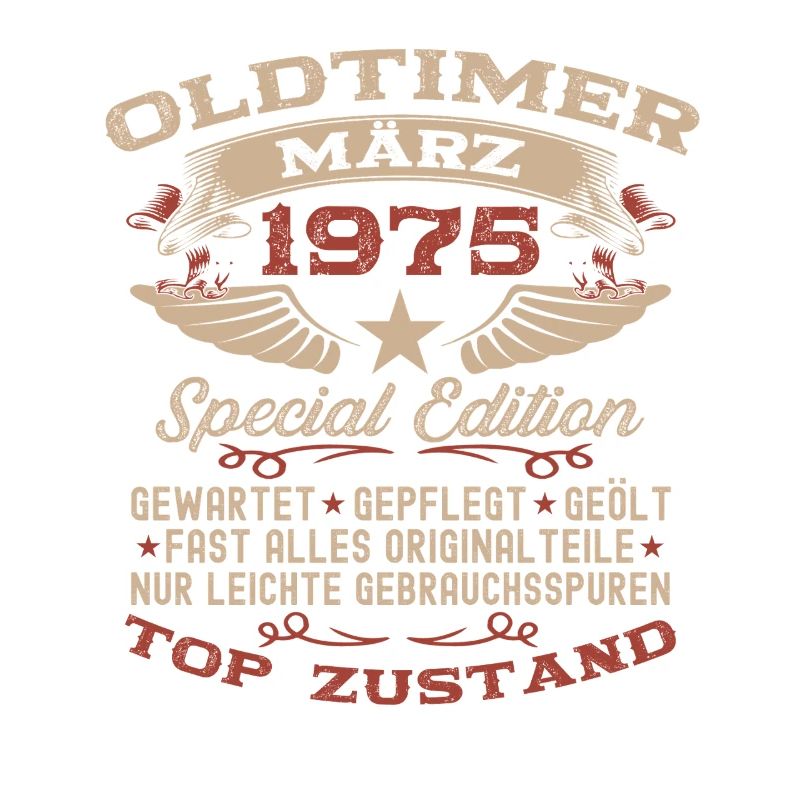 51. Geburtstag Geschenk Mann Oldtimer März 1975