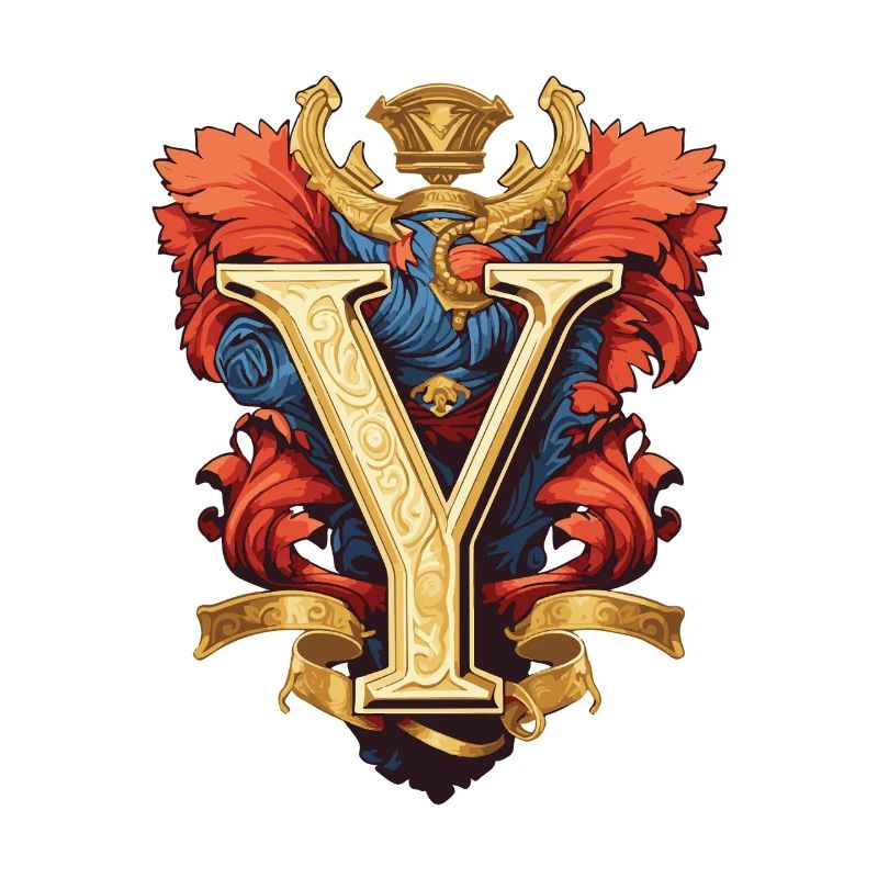 Y Buchstabe Name Krone
