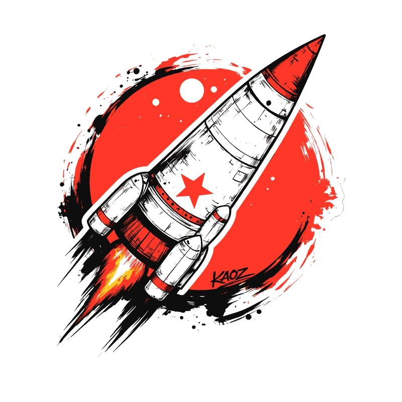 Crimson Rocket Splash Artwork