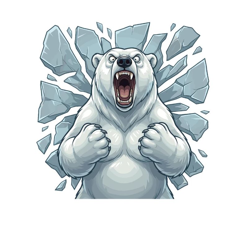 Polarbär bricht Eis