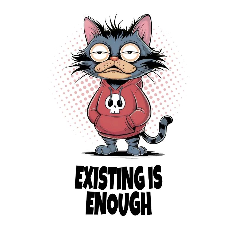 Existing Is Enough Cat – Funny Cat Humor