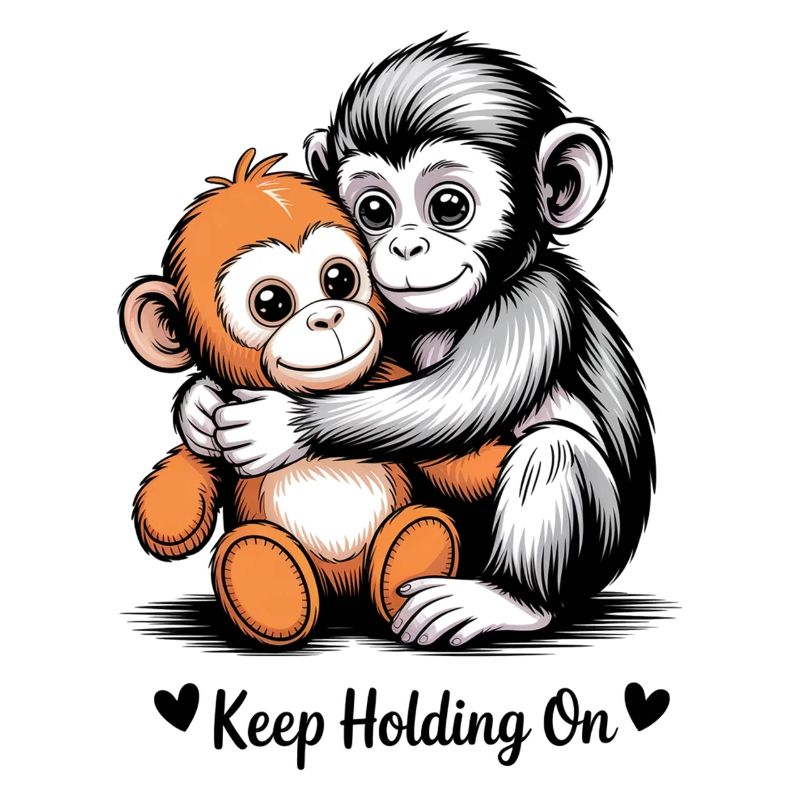 Keep Holding On Monkey Hug