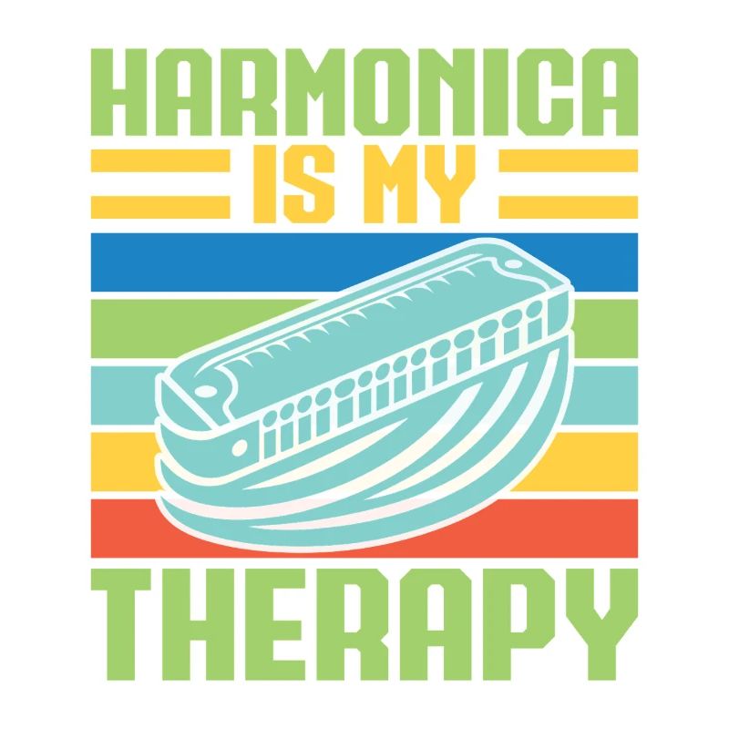 Funny Harmonica Player Is My Therapy Harmonica