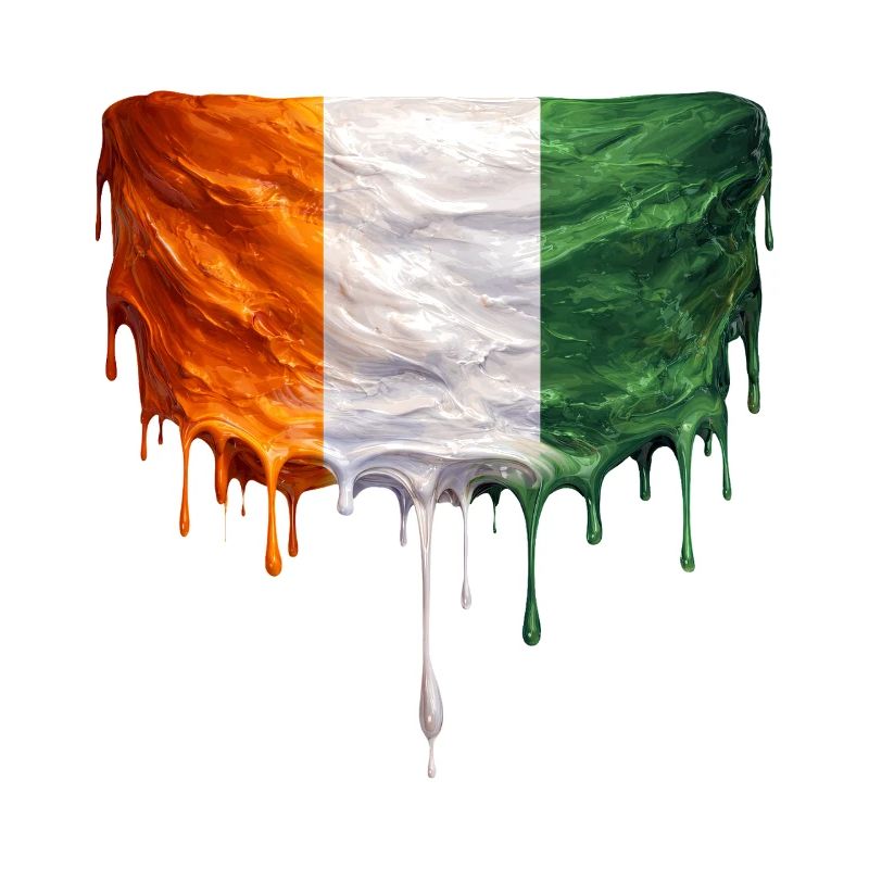 Drapeau de la Côte d’Ivoire en illustration de drop