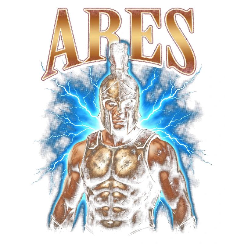 Ares Krieger mit Blitz