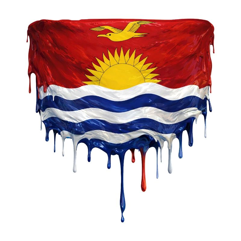 Drapeau de Kiribati dégoulinant
