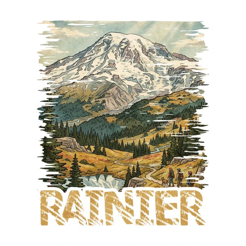 Alpine Rainier Wanderer Berglandschaft