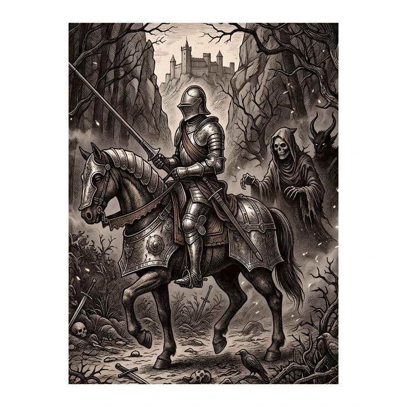 Le chevalier de la mort et le diable par Albrecht Dürer