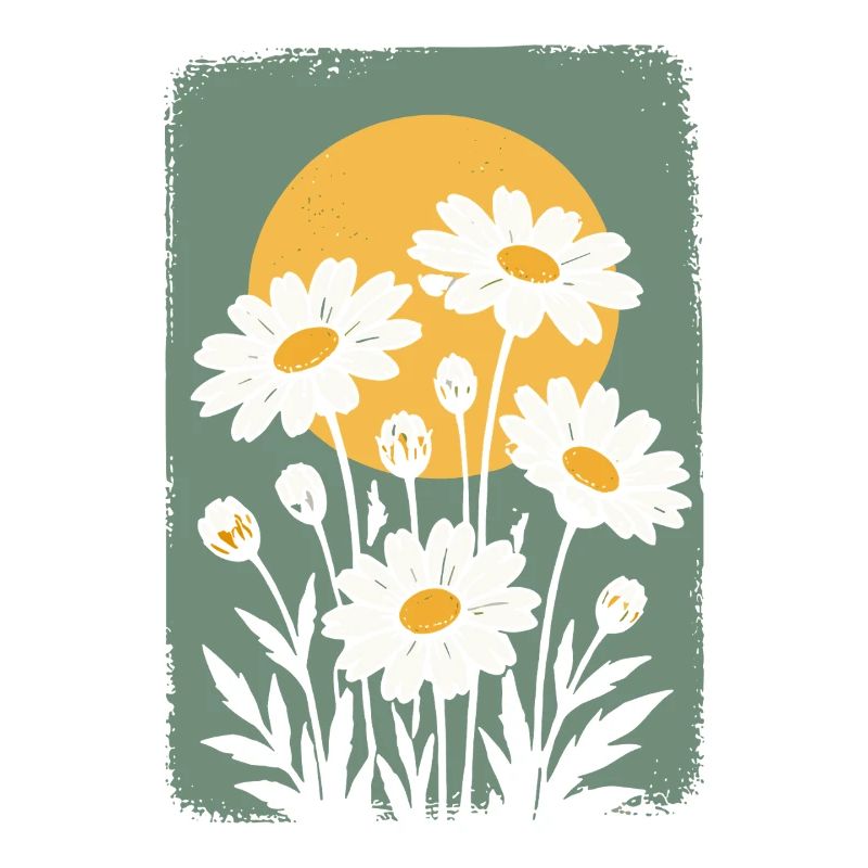 Gänseblümchen im Sonnenkreis