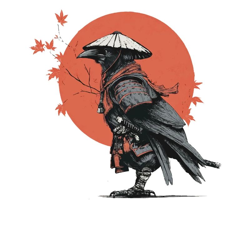 Corbeau Samouraï dans Red Moon