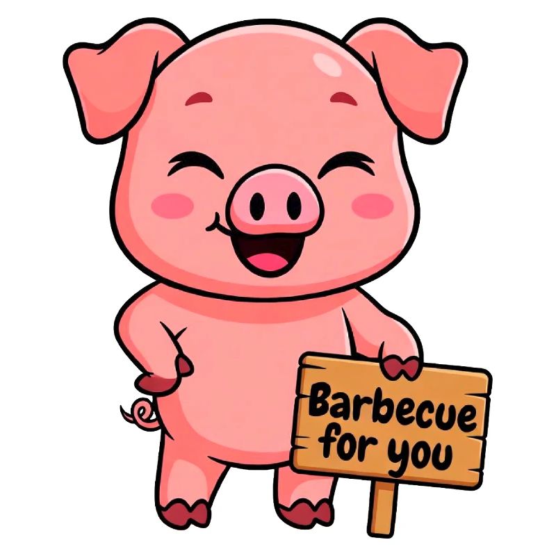 Un cochon amical vous invite à un barbecue