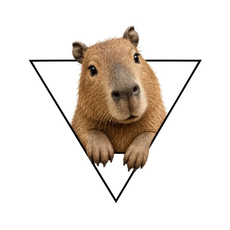 Kapybara im Dreieck
