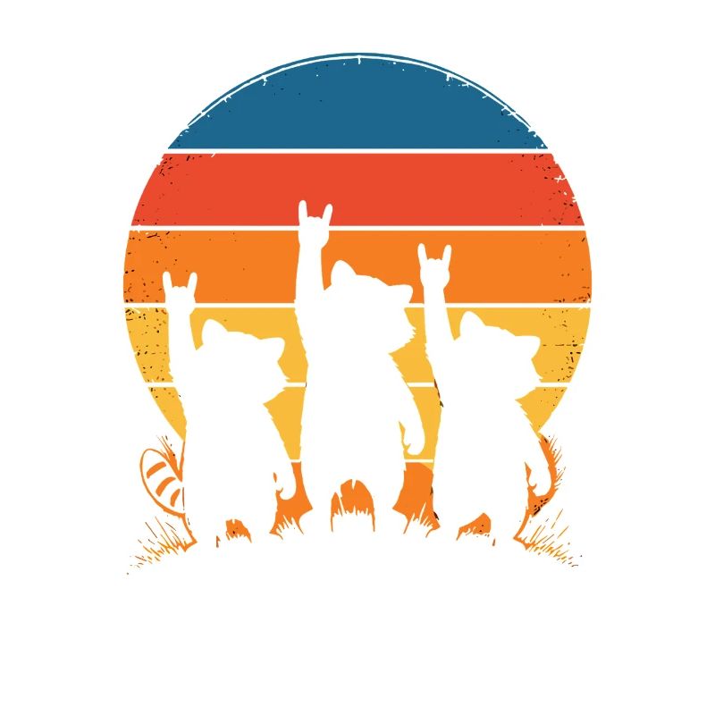 Sunset-Hunde Silhouette Punk