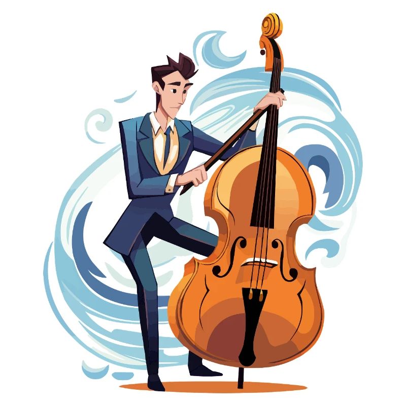 Violoncelle de jazz côtier dans la tempête