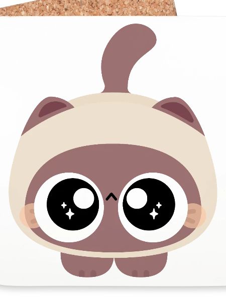 Chibi-Katze mit funkelnden Augen