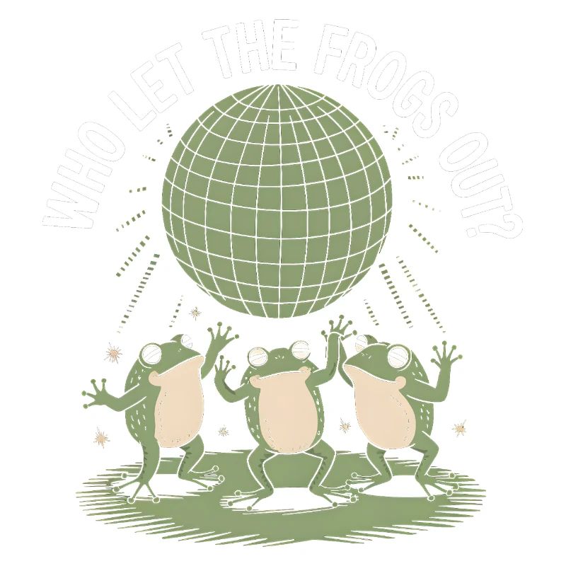 Qui a laissé sortir les Frogs ? - Autocollant de grenouille mignonne