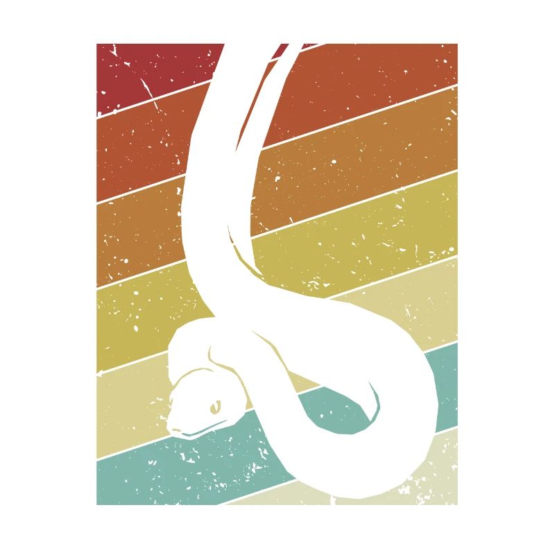 Retro Schuppenkriechtiere Python Schlange Banana