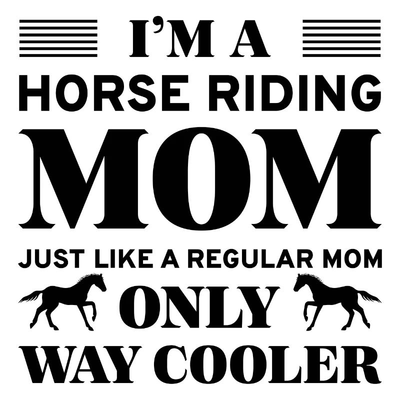 Ich bin eine reitende Mutter