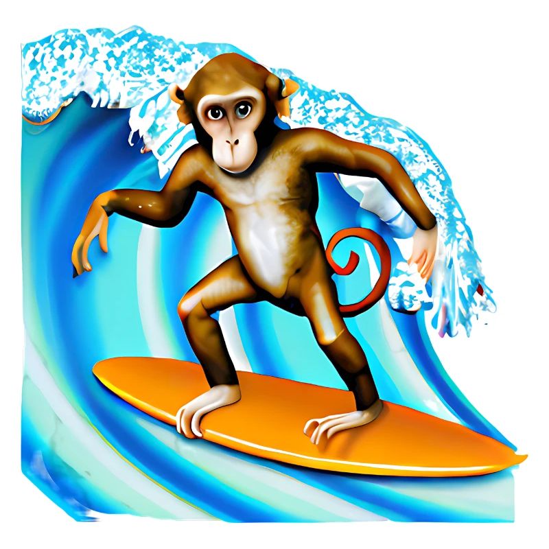 Surfer Affe
