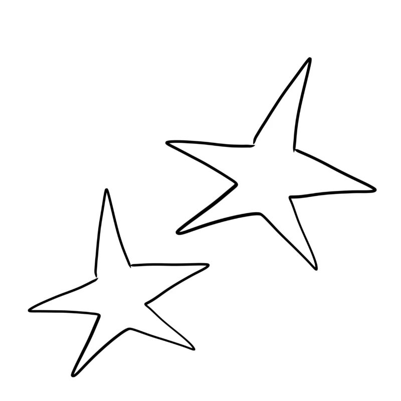 Star Symbol Shape Two Stars