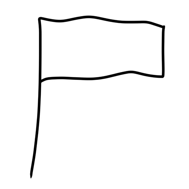 Forme du symbole du drapeau