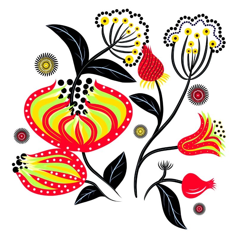Bemalte Blumen