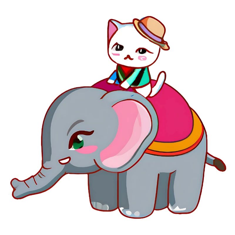 Balades de chat à dos d’éléphant