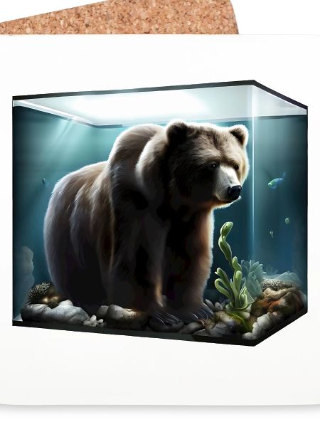 Bär im Aquarium