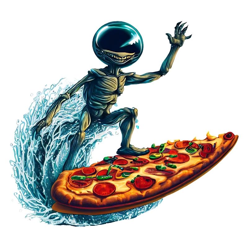 Pizza Surfer Alien