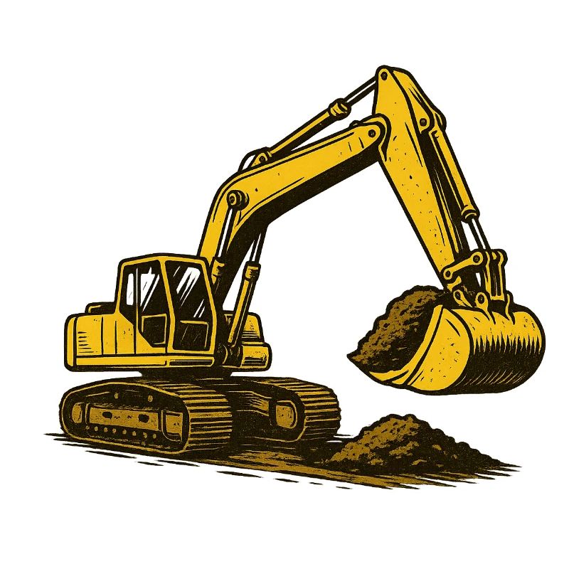 Bagger im Staub