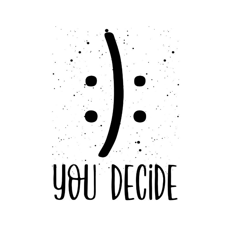 Sarkastisches Lächeln oder Stirnrunzeln Sie entscheiden Sarkasmus Geschenk